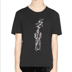 Saint Laurent Smoking Gun Print Men’s Crewneck Tee